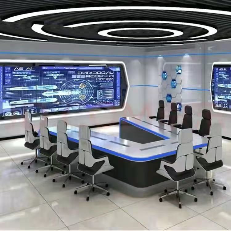U-shaped command desk render